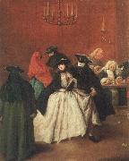 Pietro Longhi Masked venetians in the Ridotto oil painting reproduction